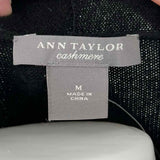 Ann Taylor Women's Black Size M Faux Wrap Cashmere Sweater
