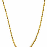 Estate 14K Yellow Gold Rope 21" Chain Necklace