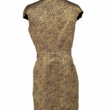 Diane Von Furstenberg Women's Gold Size 6 sheath Metallic Dress