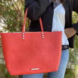 BCBGeneration Orange vegan leather Tote