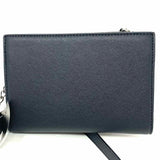 Steve Madden Black Zip Wallet Vegan Saffiano Leather Crossbody