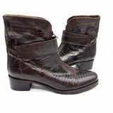 Women's Brown Size 9 Leather Scale Boots