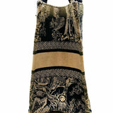 Christian Dior Medium Toile de Jouy Navy Green Embroidered Made in Italy Tote