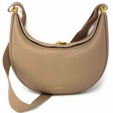 Songmont Luna Convertable Taupe Crescent Pebbled Leather Crossbody