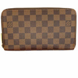 LOUIS VUITTON 2014 Zippy Organizer Brown Zip-Around Damier Ebene Wallet