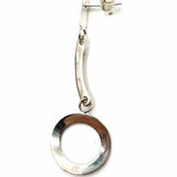Estate 925 Sterling Silver Dangle Geometric Earrings