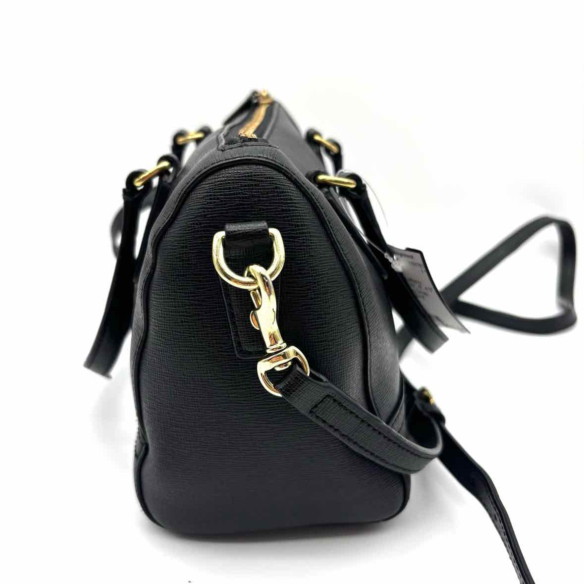 Coach Black Boston Saffiano Leather Satchel