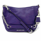 Michael by Michael Kors Chandler Purple Zip Pebbled Leather Satchel