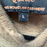 Quince Women's Brown Size L Pullover Cashmere Hoodie