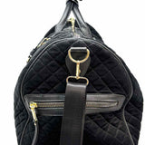 Brighton Canvas Black Brown Croc Embossed Leather Briefcase