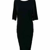 alice+olivia Vintage Women's Black Size L Midi Ruched Dress