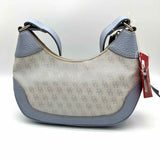 Dooney & Bourke Canvas Blue Crescent Monogram Shoulder Bag