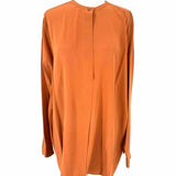 Vince Women's Light Brown Size M Silk Long Sleeve
