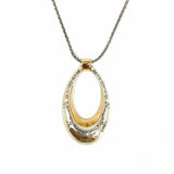 Brighton Two-tone Pendant 19" Hoop Necklace