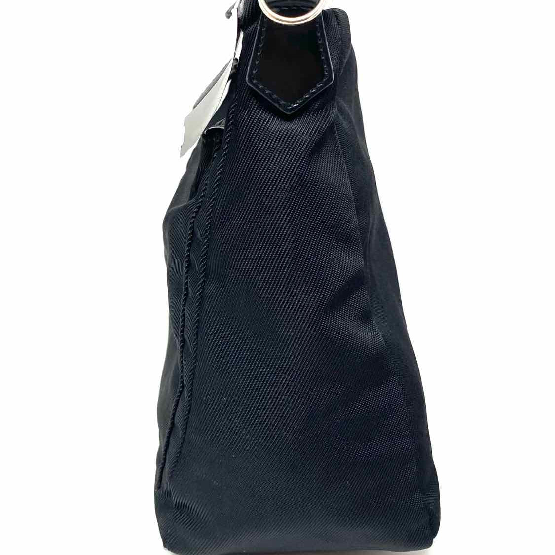 Gucci Vintage Nylon Black Zip Bamboo Top Handle Satchel