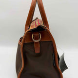 Dooney & Bourke Nylon Brown Top Handle Satchel