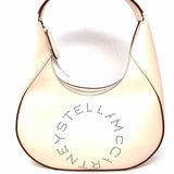 STELLA McCARTNEY Small Logo Hobo Cream Top Handle Made in Italy Shoulder Bag