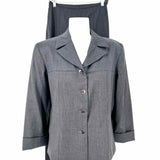 Cache Women's Dark Gray Size L 2 Piece Blazer & Pants Set