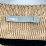 Vince Women's Beige Size S Cashmere Braided Sweater