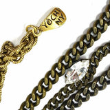 Yochi Bronze Tone Chain Layered Necklace