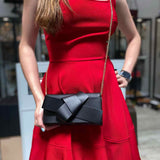 Ted Baker Black Knotted Leather WOC Clutch