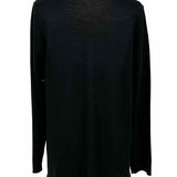 Eileen Fisher Women's Black Size S/P Open Front Merino Wool Cardigan