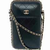 Chanel 2019-20 Chain Around Black Quilted Lamb Leather Made in Italy Crossbody