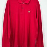 Lacoste Men's Red Size M Polo Long Sleeve Shirt