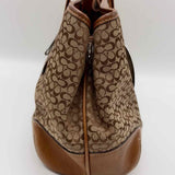 Coach Hamptons Medium Canvas Brown Micro Signature Tote
