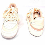 Adidas Forum Bold Stripe Women's Beige Size 9 Lace-up Leather Stripe Sneakers