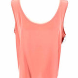 ST. JOHN Women's Pink Size L Scoop Neck Silk Sleeveless