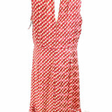 Tory Burch Women's Red Size 12 Ruffled Polka Dot Dress
