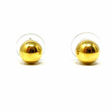 Estate Gold Tone Round 0.25" Stud Earrings