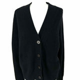 Vince Women's Black Size L Button Down Cashmere Cardigan