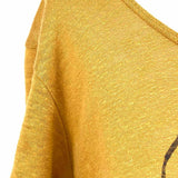 Valentine Gauthier Women's Mustard Yellow Size 2 Scoop Neck Horse T-shirt