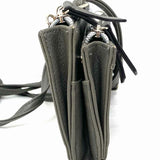 Nicole by N. Miller Gray Zip Wallet vegan leather Crossbody