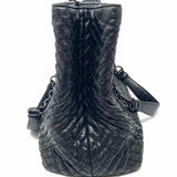 Bottega Veneta Black Square Intrecciato Quilted Leather Tote
