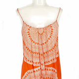 Rip Curl Women's Coral/White Size XS Spaghetti Strap Viscose Sleeveless