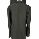 GIANNI VERSACE Women's Black Size 12 Wool Blazer & Pants Set