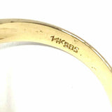 Estate size 7 14K Gold Hexagon Cabochon Lapis Lazuli Ring