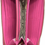 Kate Spade Hot Pink Zip-Around Saffiano Leather Wallet