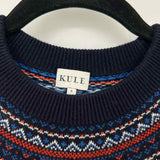 Kule Women's Navy Size S Crew Fair Isle Sweater