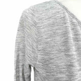 Theory Arkiena Women's Light Gray Size S Long Sleeve Ruffled Dress
