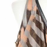NICHOLAS K Women's Brown Size M Sleeveless Abstract Draped Dress
