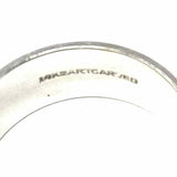 ArtCarved Bridal size 5 14K White Gold Band Hammered Ring