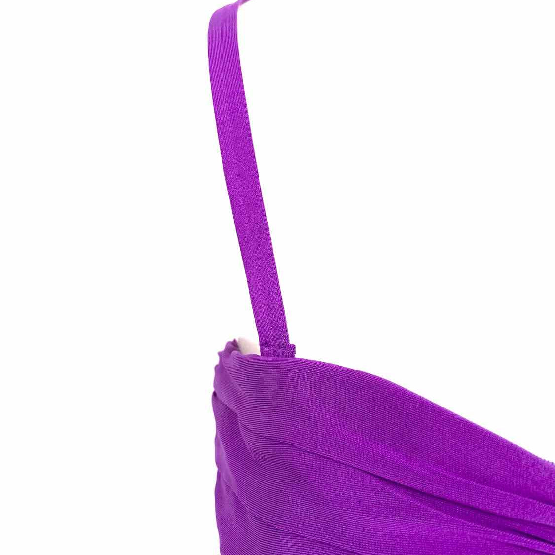 Coast Women's Purple Spaghetti Strap Ruched Size 4 Gown
