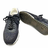 LOUIS VUITTON Men's Charcoal Shoe Size 8.5 Lace Up Knit Damier Sneakers