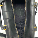 DKNY Brynn Black Top Handle Leather Satchel