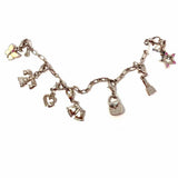Silver tone Chain 7.25" Charm Bracelet