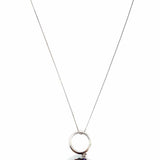 Swarovski Beaded Silver tone Pendant Ring Crystal Necklace